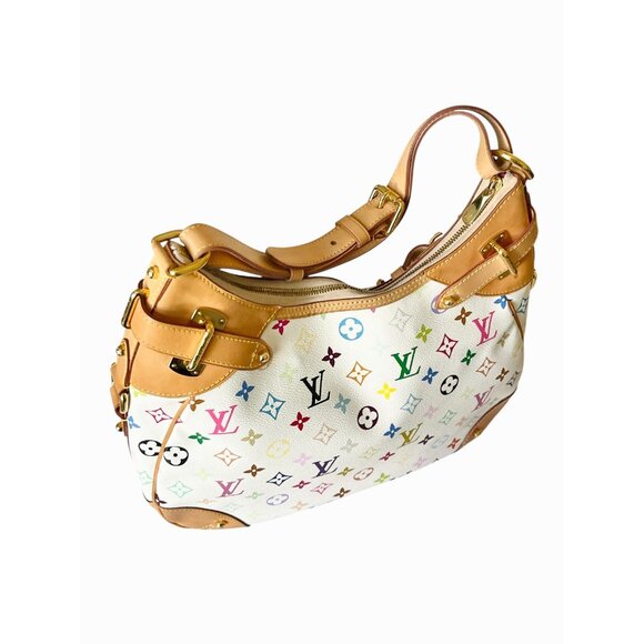 LOUIS VUITTON Greta Multicolore Hobo Shoulder Bag Murakami Monogram LV Bag - Picture 10 of 16